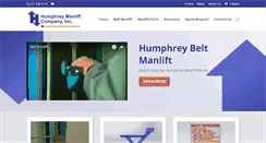 Desktop Screenshot of humphrey-manlift.com